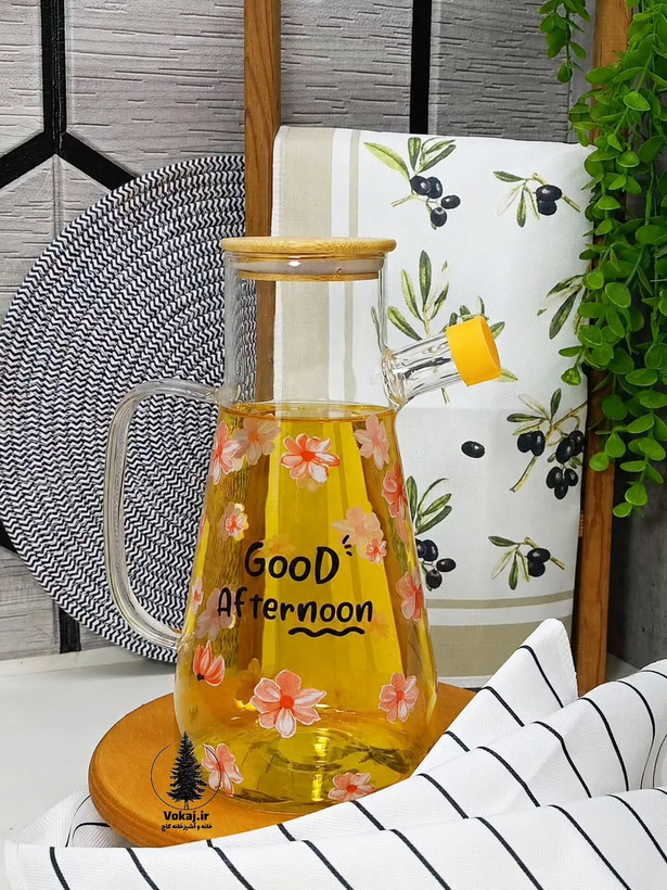 روغنریز شیشه پیرکس با درب استیل