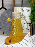 روغنریز شیشه پیرکس با درب استیل