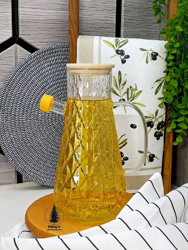 روغنریز شیشه پیرکس با درب استیل