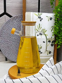 روغنریز شیشه پیرکس با درب استیل